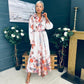 Francis Floral Occasion Dress Cream