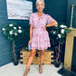 June Banded Mini Dress Paisley Purple