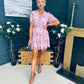 June Banded Mini Dress Paisley Purple