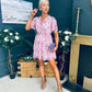 June Banded Mini Dress Paisley Purple