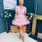 June Banded Mini Dress Paisley Purple