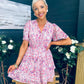 June Banded Mini Dress Paisley Purple