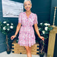 June Banded Mini Dress Paisley Purple