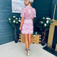 June Banded Mini Dress Paisley Purple
