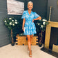 Landi Tiered Mini Dress Splash Blue