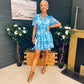 Landi Tiered Mini Dress Splash Blue