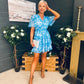 Landi Tiered Mini Dress Splash Blue