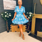 Landi Tiered Mini Dress Splash Blue