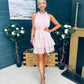 Sandy Embellished Occasion Mini Dress Pwr Pink
