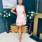 Sandy Embellished Occasion Mini Dress Pwr Pink