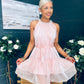 Sandy Embellished Occasion Mini Dress Pwr Pink