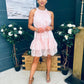 Sandy Embellished Occasion Mini Dress Pwr Pink