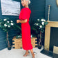 Miranda Detailed Occasion Dress Red