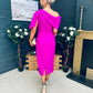 Miranda Detailed Occasion Dress Orchid
