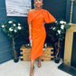 Miranda Detailed Occasion Dress Orange