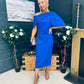 Miranda Detailed Occasion Dress Cobalt