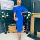 Miranda Detailed Occasion Dress Cobalt