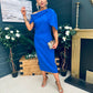 Miranda Detailed Occasion Dress Cobalt