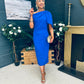 Miranda Detailed Occasion Dress Cobalt