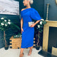 Miranda Detailed Occasion Dress Cobalt