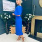 Miranda Detailed Occasion Dress Cobalt