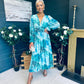 Bailey Banded Midi Dress Floral Marine