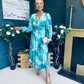 Bailey Banded Midi Dress Floral Marine