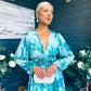 Bailey Banded Midi Dress Floral Marine