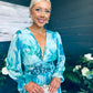 Bailey Banded Midi Dress Floral Marine
