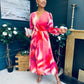 Bailey Banded Midi Dress Ruby