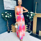 Carrie Halterneck Occasion Dress Coral
