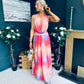 Carrie Halterneck Occasion Dress Coral