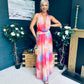 Carrie Halterneck Occasion Dress Coral