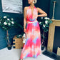 Carrie Halterneck Occasion Dress Coral