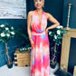 Carrie Halterneck Occasion Dress Coral