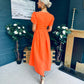 Penelope Pearl Detail Occasion Dress Orange