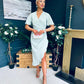 Natasha Angel Sleeve Midi Dress Sage