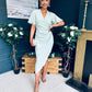 Natasha Angel Sleeve Midi Dress Sage