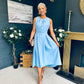 Jean Detailed Occasion Dress Pwr Blue