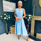 Jean Detailed Occasion Dress Pwr Blue