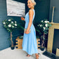 Jean Detailed Occasion Dress Pwr Blue