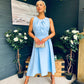 Jean Detailed Occasion Dress Pwr Blue