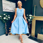 Jean Detailed Occasion Dress Pwr Blue