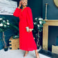 Blaire Banded Midi Dress Red
