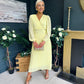 Blaire Banded Midi Dress Yellow Pre Order Arriving 10 May