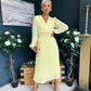 Blaire Banded Midi Dress Yellow Pre Order Arriving 10 May