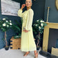 Blaire Banded Midi Dress Yellow Pre Order Arriving 10 May