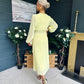 Blaire Banded Midi Dress Yellow Pre Order Arriving 10 May