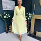 Blaire Banded Midi Dress Yellow Pre Order Arriving 10 May