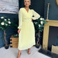 Blaire Banded Midi Dress Yellow Pre Order Arriving 10 May